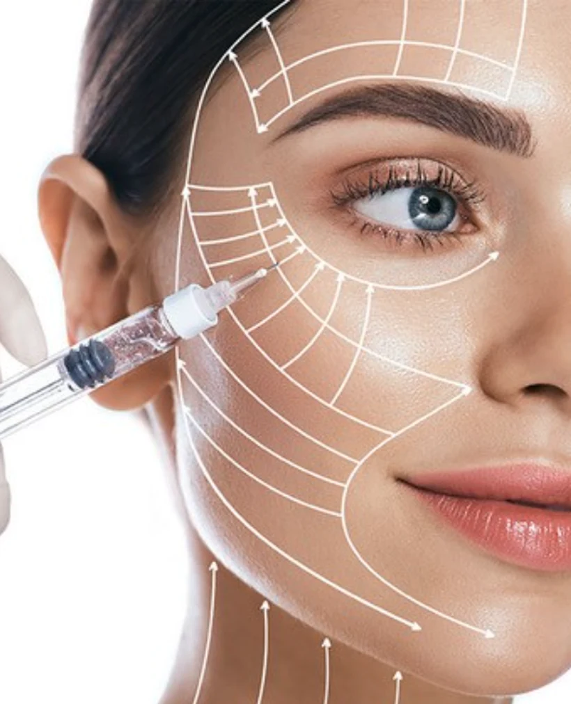 Collagen biostimulator injection along the mid-face and jawline vectors at Aeconic Aesthetic Clinic, Berawa, Canggu, Bali